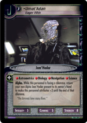 Star Trek 2E: Umat'Adan, Eager Fifth [Ungraded] Captain's Log STCCG Decipher 2E