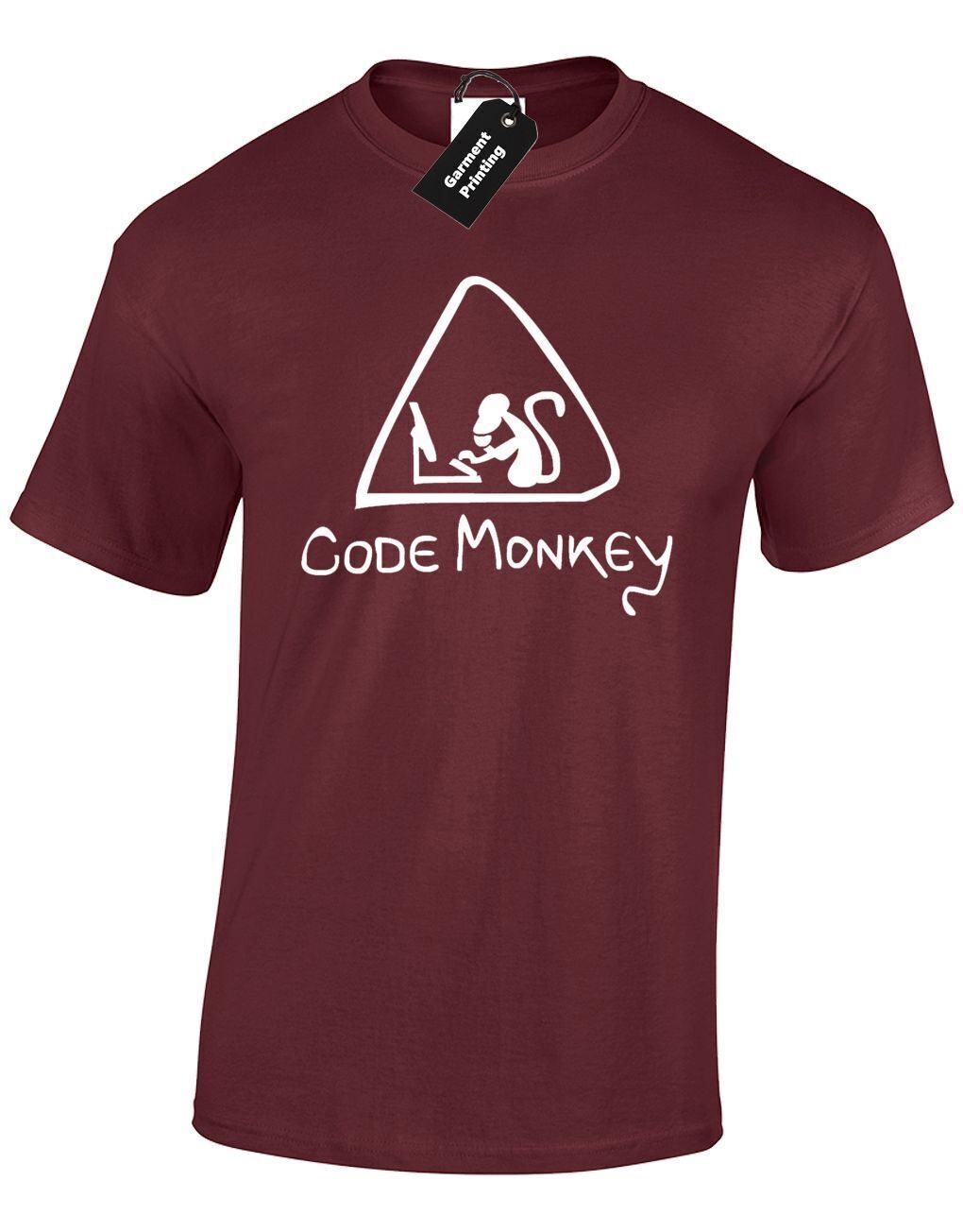 CODE MONKEY MENS T SHIRT COMPUTER PRORGAMMER PC GAMER IT DEPARTMENT ...