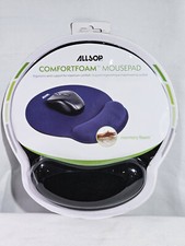 Allsop Mouse Pad Blue Pro Memory Foam Mouse Pad with Wrist Rest 9 x 10 x 1 New