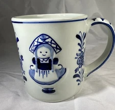 Delfts Blauw #536 Delft Blue Dutch Girl Mug Design Hand painted Blue Holland