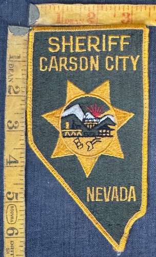 Carson City NV Nevada Sheriff Shoulder Patch Unsewn Vintage Cloth Back