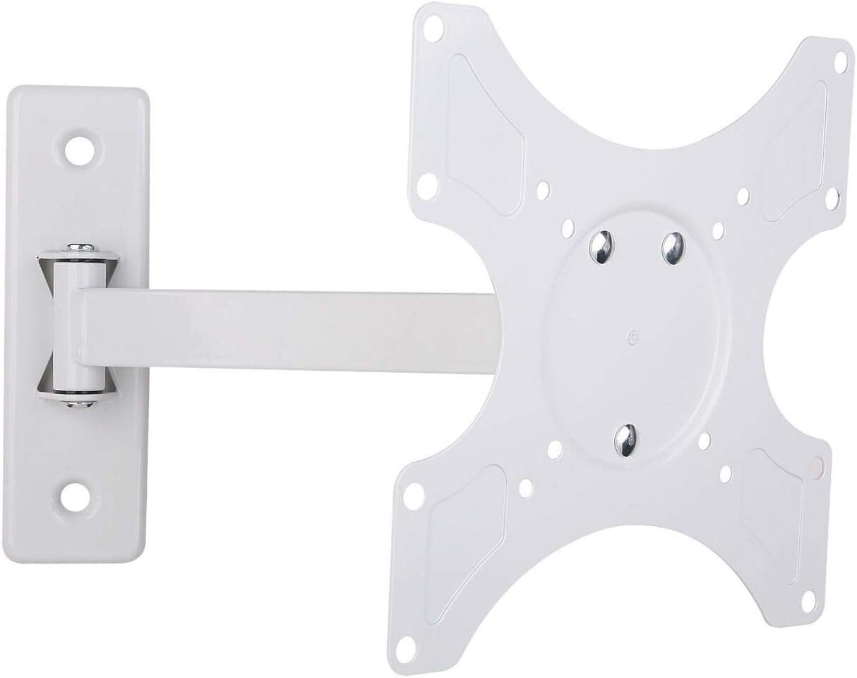 Techly 023837 Supporto a Muro per TV LED LCD 19-37" 19"-37" 2 snodi, Bianco