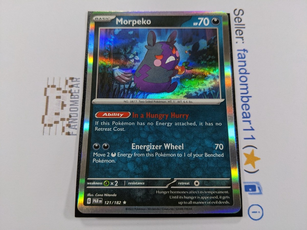 Morpeko HOLO RARE card 121/182 Scarlet & Violet Paradox Rift