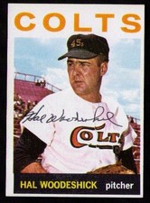 1964 Topps #370 Hal Woodeshick AUTOGRAPHED SIGNED Houston Colts Colt .45s