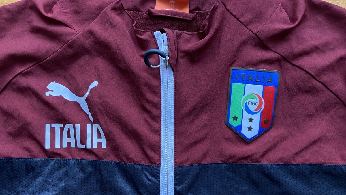 ITALY 2014 2015 FOOTBALL SOCCER JACKET PUMA sz S MEN RED | eBay