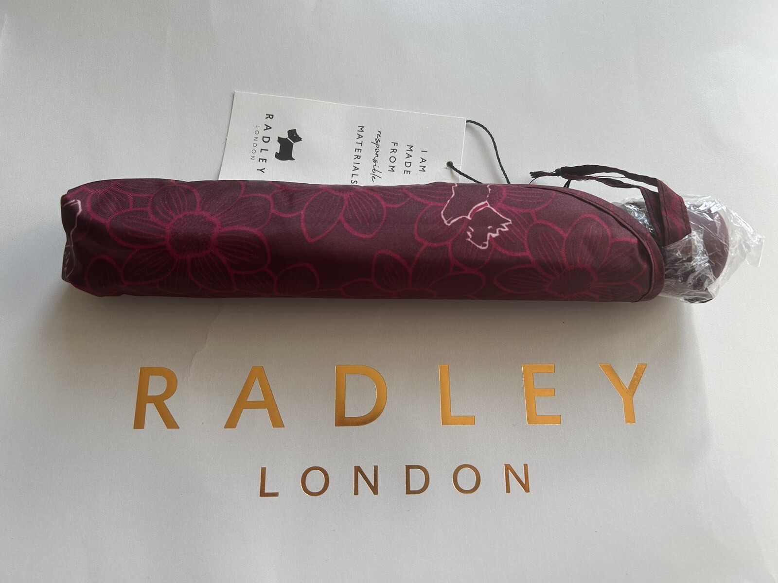Brand New Radley Umbrella Autumn Florals Merlot eBay