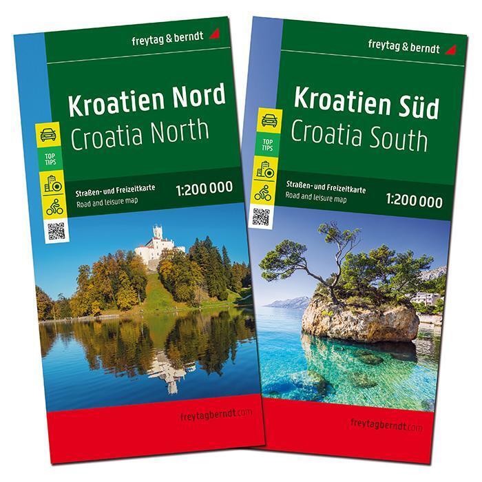 Thumbnail - Kroatien, Straßenkarten-set 1:200.000, Freytag & Berndt Freytag &