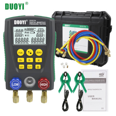 Professional Refrigeration Manifold Gauge Set Digital Gauges HVAC System Tester