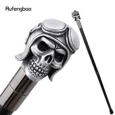Silver Resin Skull Head Walking Cane Fashion Decorative Steel Walking Stick 92cm