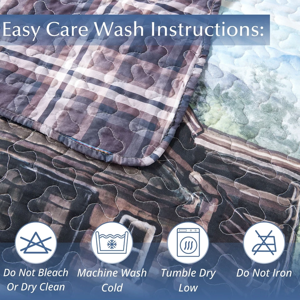 Virah Bella - Early Settlers - Lightweight Reversible Quilt Set - Image 3 of 4