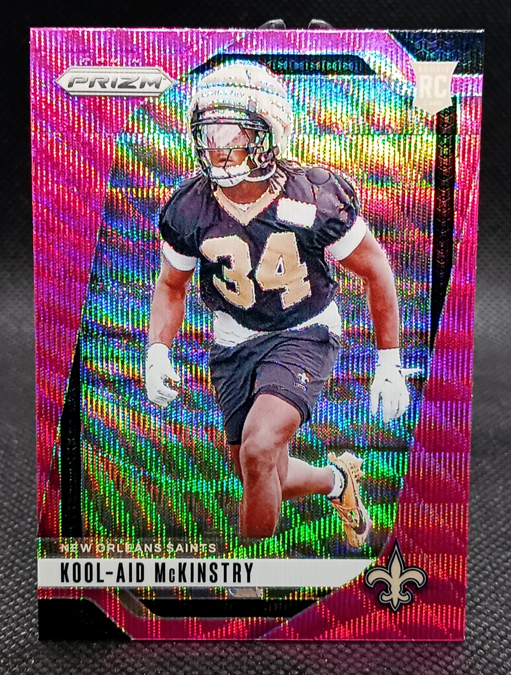 2024 Prizm Pink Wave Refractor - Kool-Aid McKinstry RC #363 New Orleans Saints