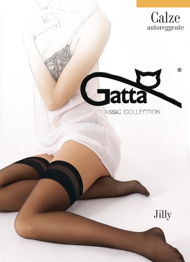 Calze autoreggenti velate con riga dietro Linette | Calze Collant