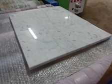 Tavolo in marmo,piano x cucina,base x cioccolato 70x70,bianco Carrara tagliere