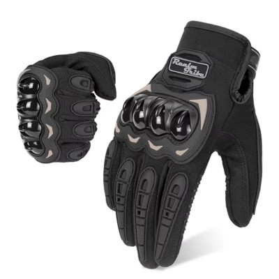 Motorradhandschuhe Sommer zugelassen atmungsaktiv, rutschfest, Touchscreen, verstellbar