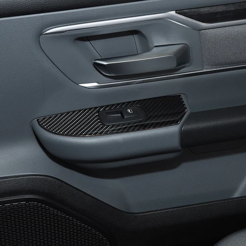 8pcs Inner Door Handle Panel Trim Decor Sticker For Dodge Ram 2018+ Carbon Fiber - Bild 3 von 7