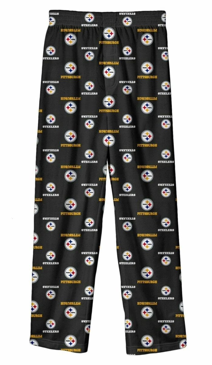 PITTSBURGH STEELERS FLEECE PAJAMA PANTS BOTTOMS BOYS 4 5 BRAND NEW