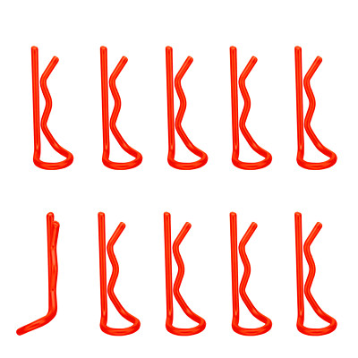 Karosserie Klammern Clips 27mm neon orange für RC Car 1:8 10 Stk partCore 310036