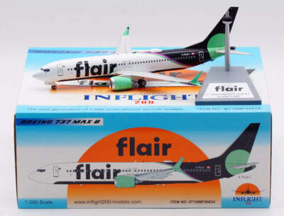 Inflight IF738MF80624 Flair Airlines Boeing 737-Max 8 C-FLUJ Diecast 1/200 Model
