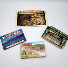 Souvenir Album Scenic Yellowstone National Bison Photo Postcard Books Miniature