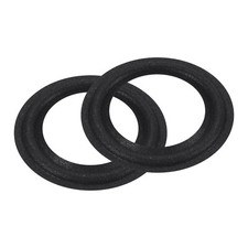 Rubber Speaker Foam Edge Surround Rings 3" 47mmx75mm Black 2 Pcs