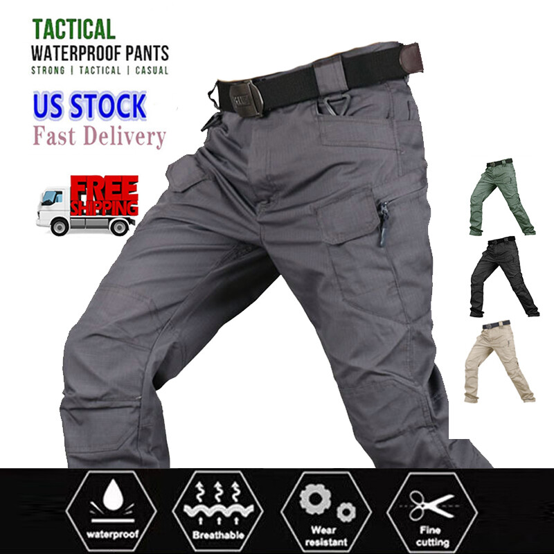 Cargo pants Mens Heavy Duty Work Trouser Reinforced Utility Pocket Full Pant-image