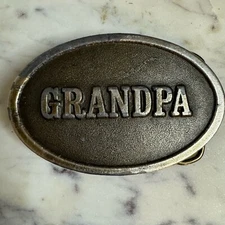 Grandpa  Vintage 1982 The Great American Buckle Co Commemorate Belt Buckle