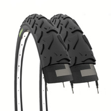 2 COPERTONI 16X1.95 (50-305) PNEUMATICI TASSELLATI NERI MTB 16” BMX BIMBA CITY