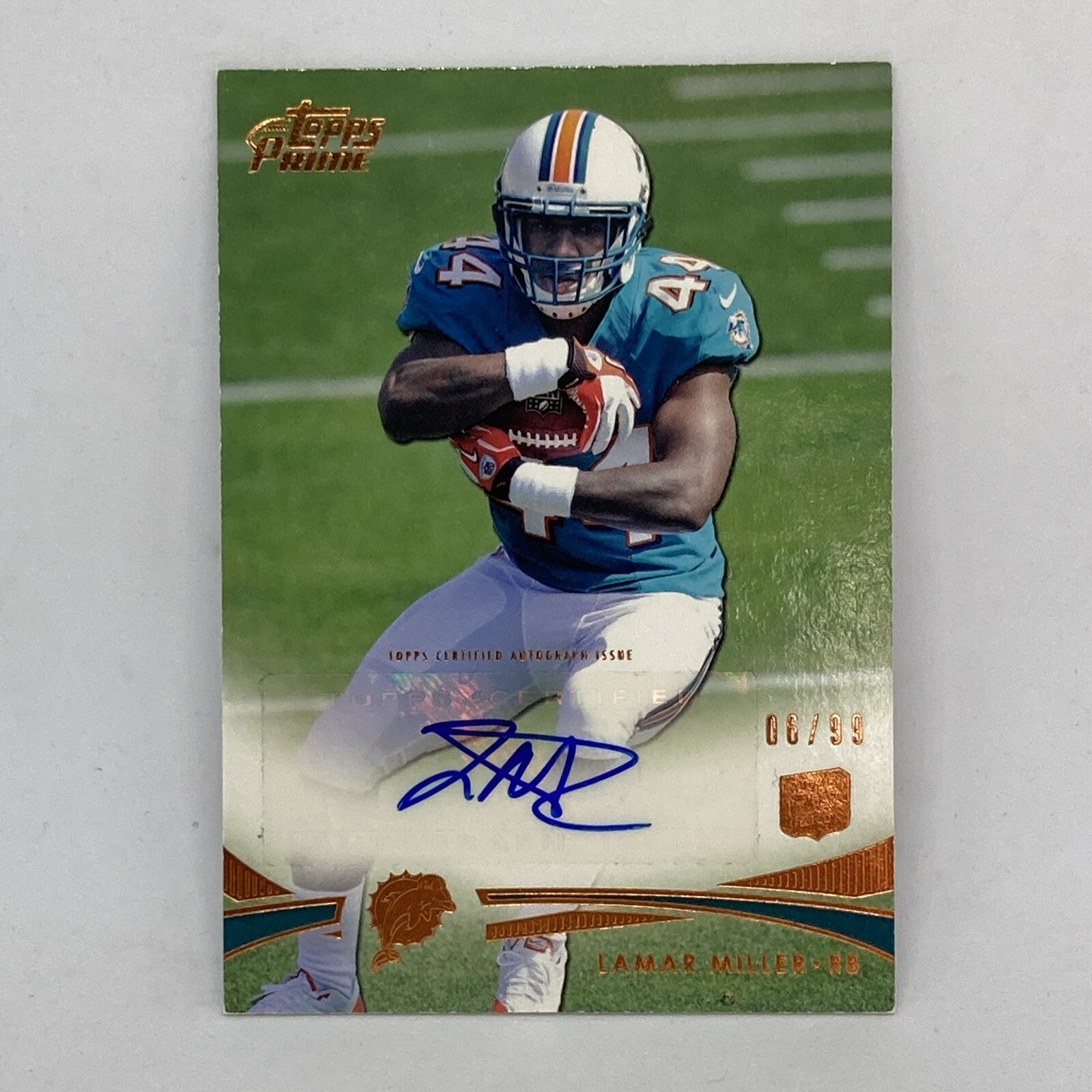 Lamar Miller Topps Prime #65 Autograph-Copper