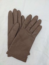 Vintage Fownes Genuine Leather Brown Taupe Tan Driving Gloves Women's Size 7