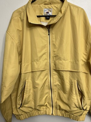 Cutter & Buck Windbreaker Mens Sz L Yellow Members Only Golf