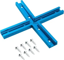 POWERTEC 71209 T-Track Intersection Kit with Wood Screws