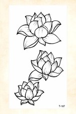 flower lotus temporary tattoo body tattoos