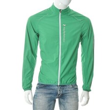 Veste coupe-vent légère Peak Performance pour hommes taille élastique verte
