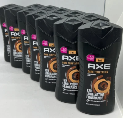 (11,66€/L) AXE Dark Temptation 12 h 12 x 250 ml 3in1 Duschgel Shampoo