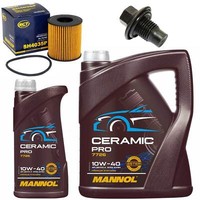 MotoröL Filter Set Mannol 10W-40 6 Liter + Schraube FüR Citroen Peugeot Boxer