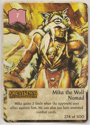 Spellfire 4th Edition Card M/NM 274/500 Mika the Wolf Nomad