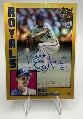 2025 Topps Archives Sig. Series Auto Bret Saberhagen Royals Gold 