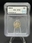 1945-S Mercury Dime ICG VF35 | WWII Wartime 35% Silver US Coin