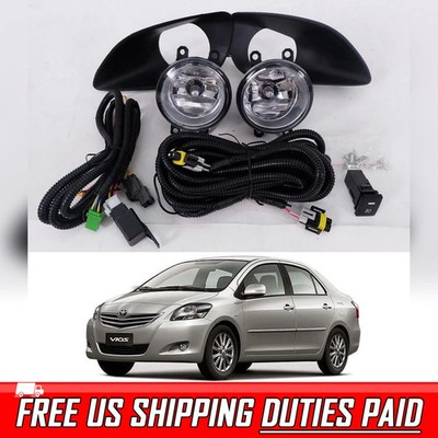 Light Fog Lamps Spot W/Halogen Set For Toyota Yaris Vios NCP93 Sedan 2007-2012