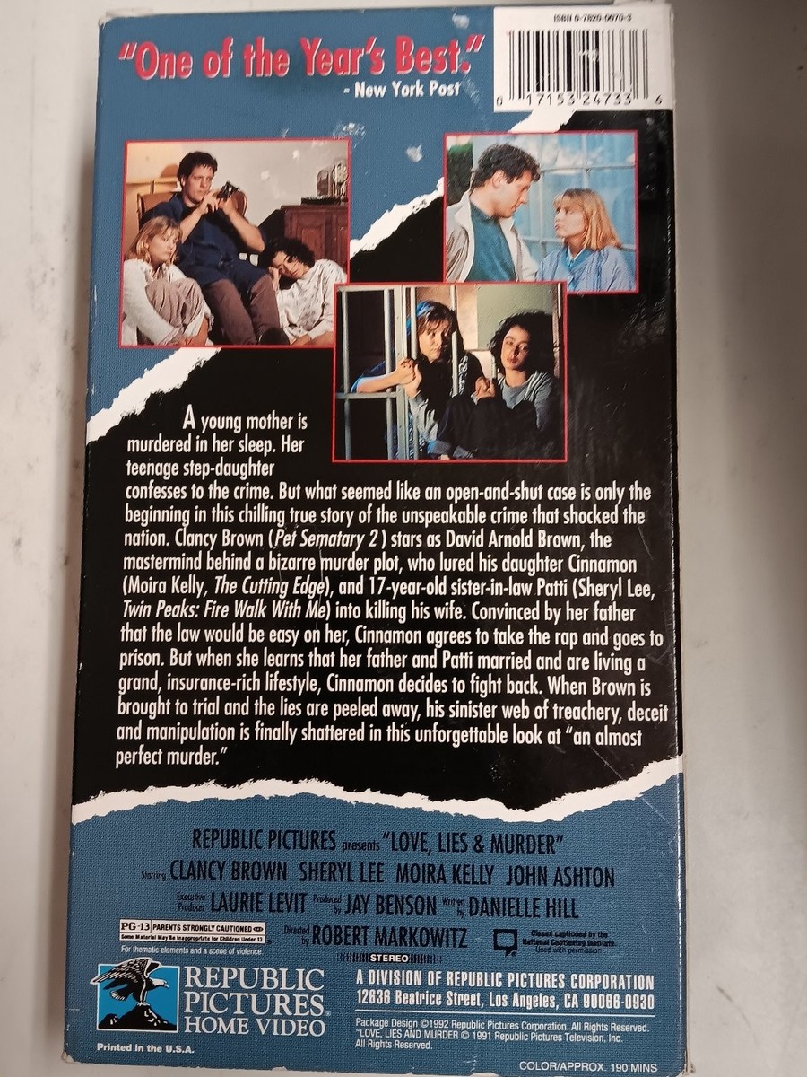 Love, Lies and Murder (VHS, 1993, 2-Tape Set) for sale online | eBay