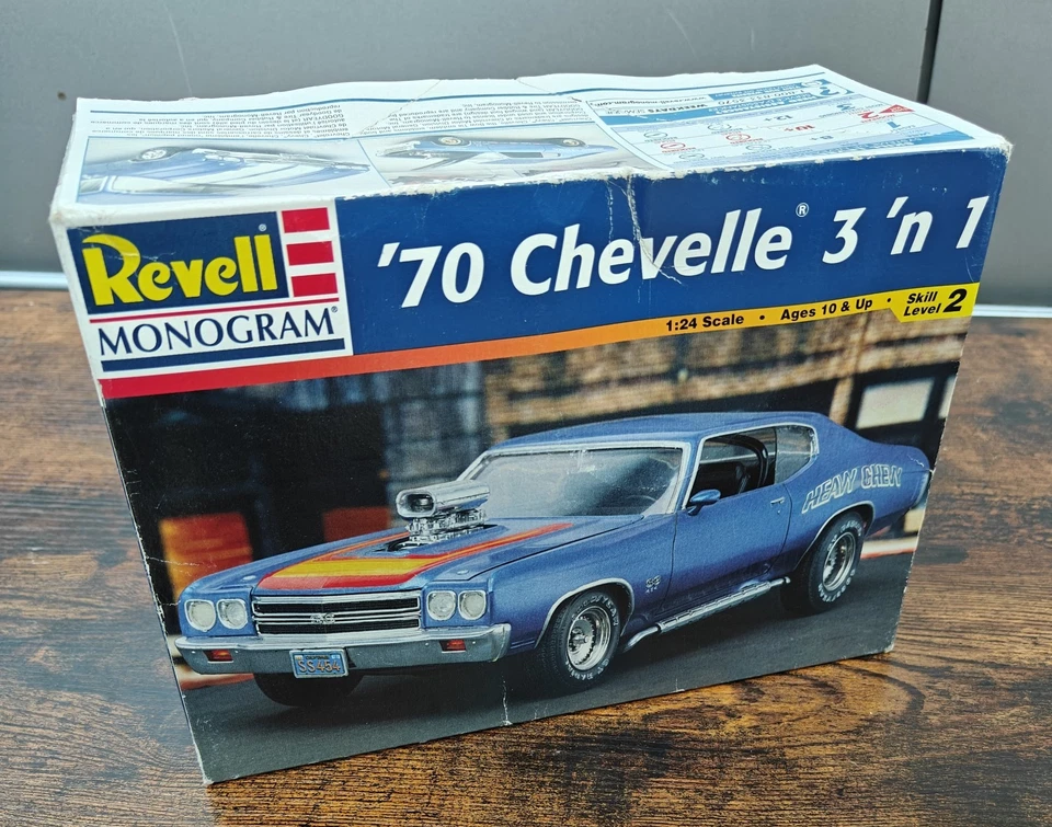 Revell Monogram ’70 Chevelle SS 3'n 1 Heavy Chevy 1:24 NEW OPEN BOX #85-2715 - Image 4 of 4