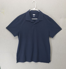 Old Navy Polo Shirt Mens Large Navy Cotton B Built-In Flex Stretch Golf Casual