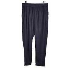 Eileen Fisher Spring 2025 Organic Linen Cropped Pants M Elastic Waist Pockets