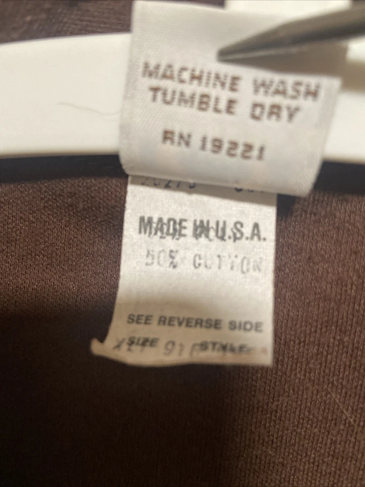 Camisa Polo Hang Ten DE COLECCIÓN Para Hombres EE. UU. XL Marrón Bolsillo Puntada Única 50% Algodón Foto 4 de 4