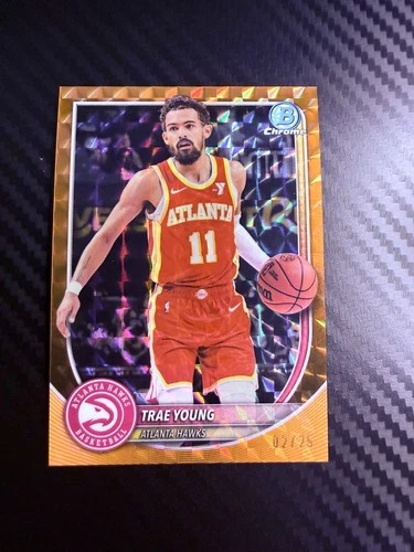 2025 Bowman Basketball Orange Geometric Refractor Trae Young #BCV-83