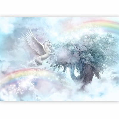 Fototapete Einhorn Regenbogen Vlies Tapeten Wandtapete XXL Kinderzimmer 3 Farben