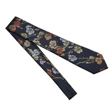 Floral Ties for Men, 3.15'' Flower self Mens Tie Satin Skinny Mens Necktie for