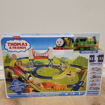 Fisher-Price Thomas & Friends Percy 6-in-1 Motorized Train Set Ages 3+