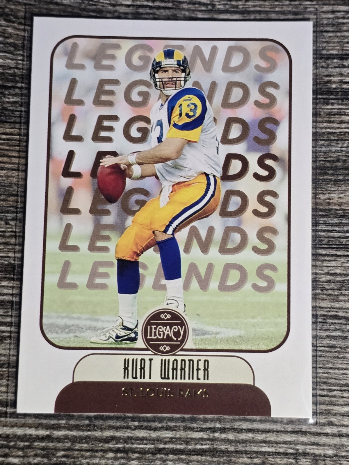 2021 Panini Legacy Football Legends Kurt Warner #102 Rams HOF - Pack Fresh NRMNT