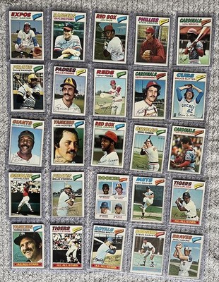 1977 Topps Baseball Card Lot  (50 Cards) Brett, Garvey, Morgan, Bench, Yount